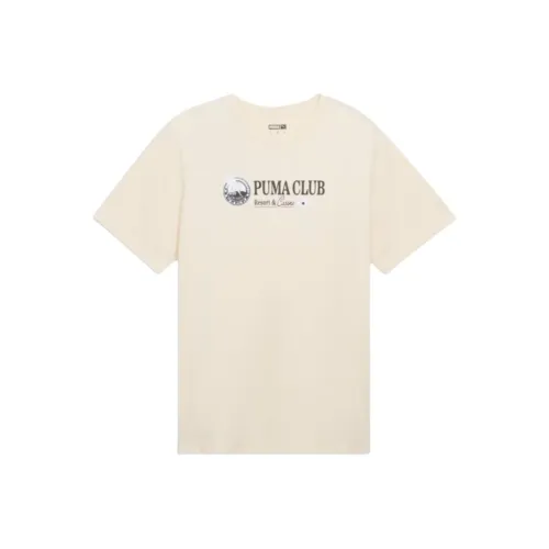 PUMA T-Shirt Мужской Бежевый Желтый