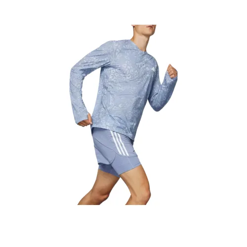 Adidas OWN THE RUN T Рубашка Мужская Синяя