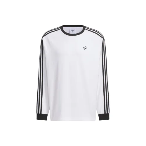 Adidas Originals 3 Stripes SS24 T Рубашка Мужская Белая