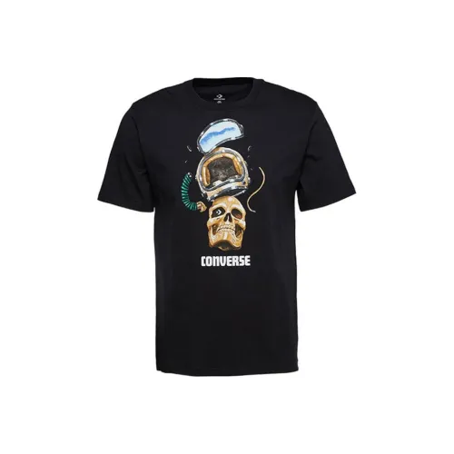 Конверс Череп Шлем T-Рубашка Мужская Черная
