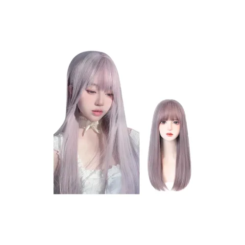 Time Shadow Серо-фиолетовый Длинный Прямые Волосы Парики 50 см