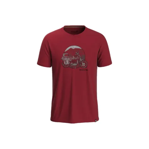 Smartwool Red Men's T-Shirts Smartwool Красные Мужские Футболки
