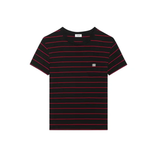 CELINE Red Men's T-Shirts CELINE Красные Мужские Футболки