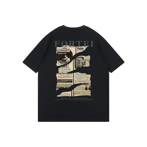 FORTEI Текстура черная Унисекс Футболка