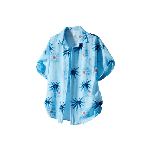 Fashion Versatile Рубашка Унисекс Tahitian Синий тон