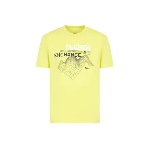 ARMANI EXCHANGE SS24 T Рубашка Мужская Лимонно-Желтая
