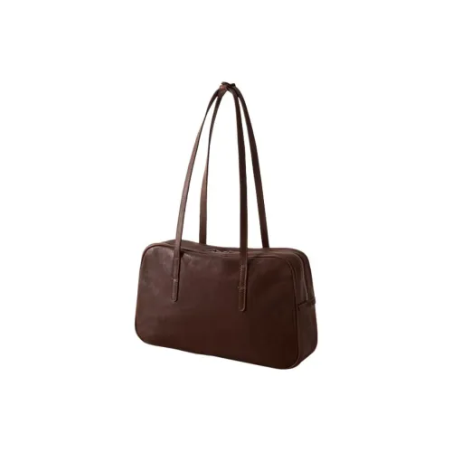 XUNMI Первый слой Растительное дубление Коровья кожа Сумка на плечо Стандартная Женская Шоколад Золотисто-коричневый