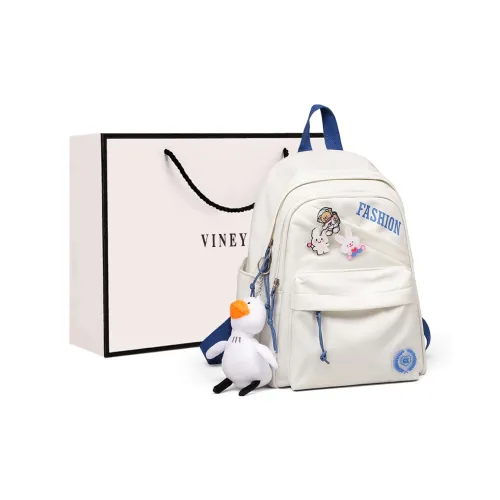 VINEY Нейлоновый рюкзак большой унисекс белый черный
