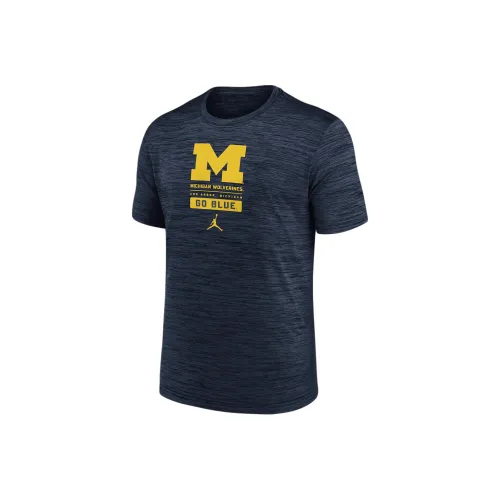 Jordan Michigan WolverinesVelocity Dri Fit COLLEGE T Рубашка Мужская Черная