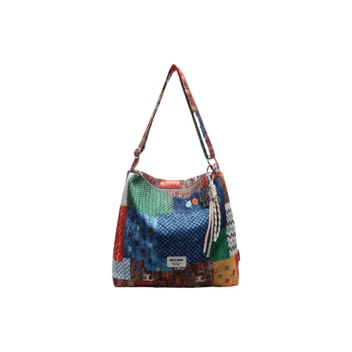 NOMK Canvas Bag Shoulder Bag Women's Multicolor NOMK Холщовая сумка плечевая сумка женская многоцветная