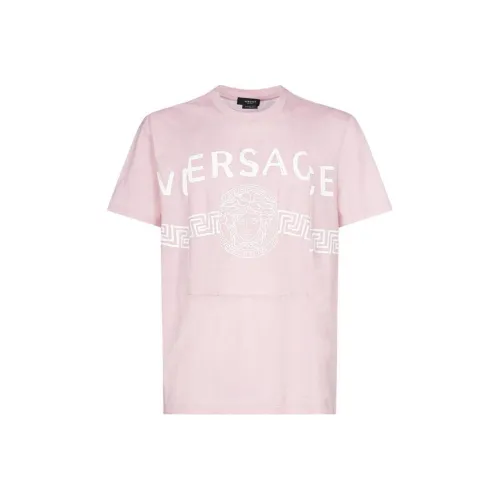 VERSACE Розовые Мужские T-рубашки