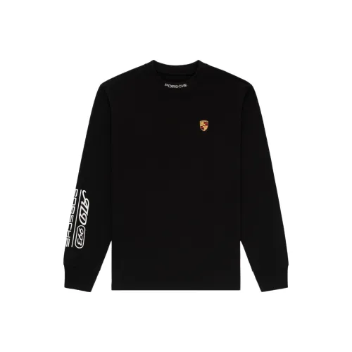 AIME LEON DORE Porsche Collaboration Черные Мужские T-Рубашки