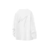 [Heavyweight] Белый (Ma Серый Тон) Буквы Логотип на груди_Ma Лайфстайл Радость Логотип на спине