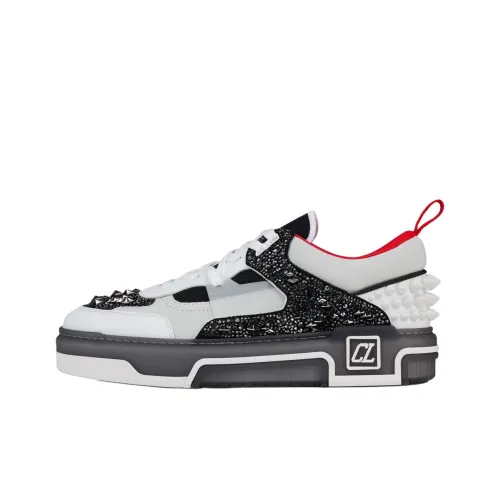 CL LUBOTING Astroloubi Strass Eternity Низкие Кроссовки для скейтбординга Мужские Белые