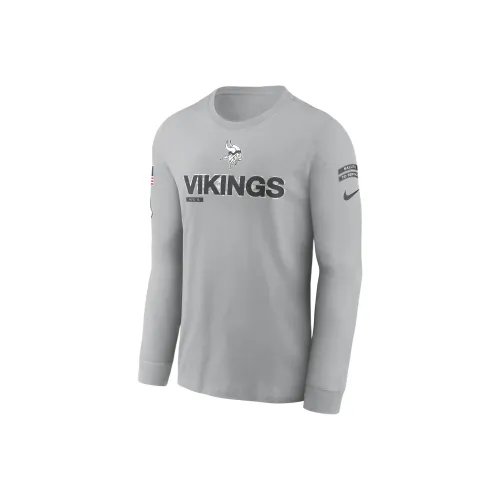 nike MinnesotaNFL FW24 Vikings Salute To Service Талисман Edge Legend T Рубашка Мужская Планшет Серебряный