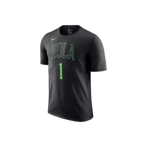 NBA New Orleans Pelicans Nike Городской Edition Название Количество Zion Williamson T-Shirt Мужской Черный