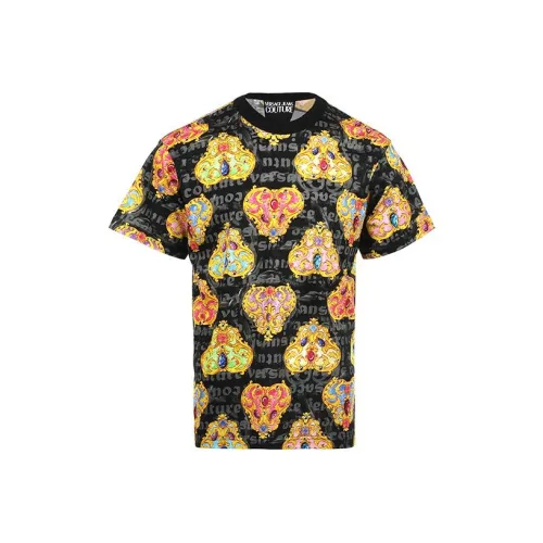 VERSACE JEANS COUTURE SS24 T Рубашка Мужская Черная