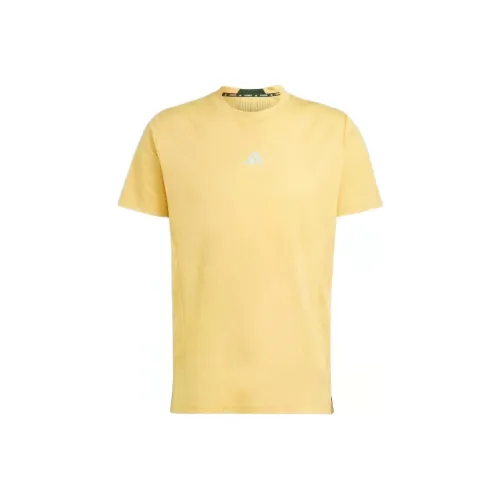 Adidas Дизайнерский Для Тренировок Hiit Workout HEAT.RDY Принт Tee T Рубашка Мужская Желтая