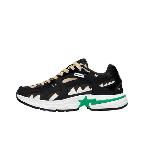 A BATHING APE Повседневный Низкий Топ Черный Коричневый Зеленый Женский