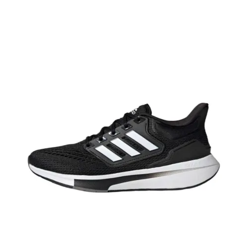 Adidas EQ21 Run Шокабойеры Противоскользящие Устойчивые к истиранию Низкий Топ Беговые кроссовки Женские Черный