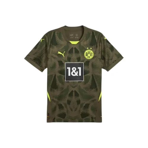 PUMA T-Shirt Мужской Оливково-Коричневый Borussia Dortmund 24 25