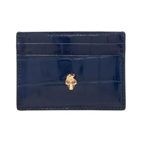 Alexander McQueen Телячья кожа Держатель для карт Женские Морской синий