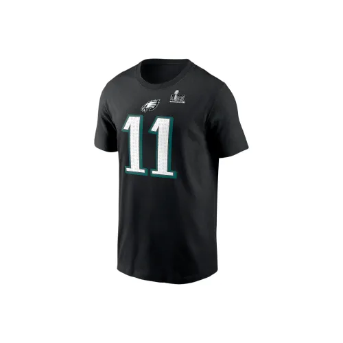 nike NFL A.J. Коричневый Philadelphia Eagles Супер Боул LIX T-рубашка Мужская Черная