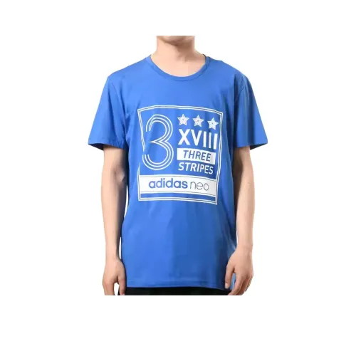 Adidas Blue Men's T-Shirts Adidas Синий Мужские Футболки