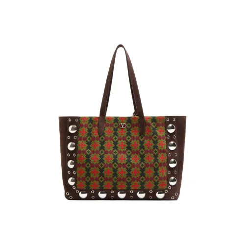 Valentino Замша Тоут Сумка Сумка для покупок Сумка на плечо Большая женская Темно-коричневый