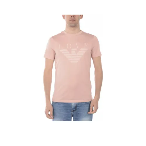 EMPORIO ARMANI Рубашка Мужская Светло-Розовая