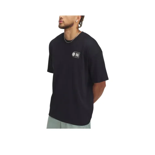 Under Armour Тяжелый Hoops Courtside Короткий рукав T-рубашка Мужская Черный Каменный цвет