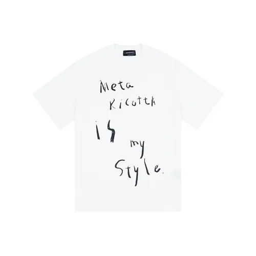 METARICOTTA T-Shirt Унисекс Белый