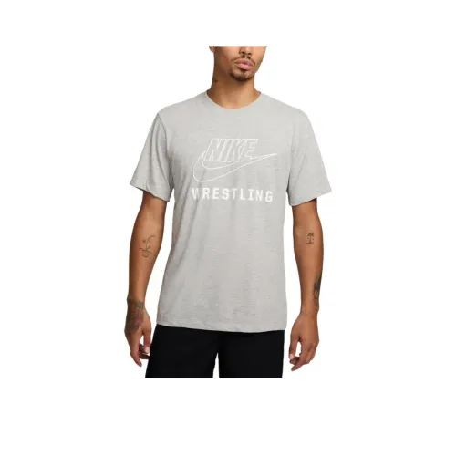 Nike Swoosh Серый Мужской T-Рубашки