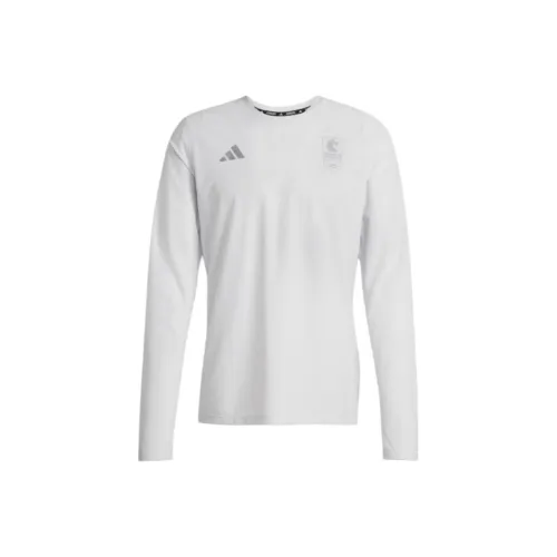 Adidas Boston Marathon 2025 OWN THE RUN Длинный рукав Т-рубашка Мужская Dash Серый