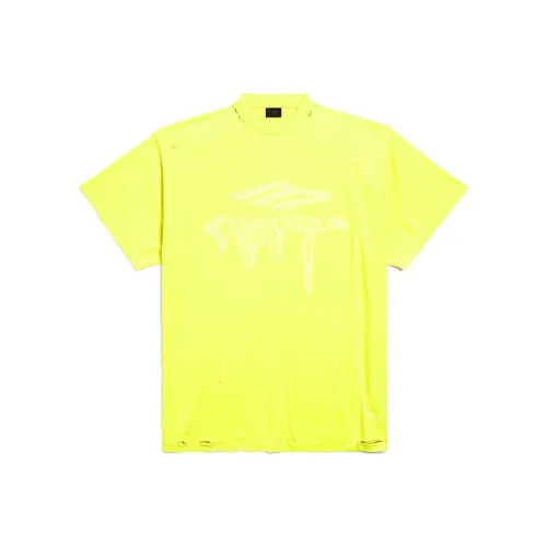 Balenciaga T-Shirt Loose Fit Men's Neon Yellow