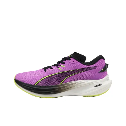 PUMA Deviate NITRO 3 Slip-Resistant Abrasion-Resistant Low Top Casual Running Shoes Men's Purple Black