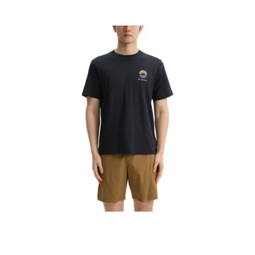 Мужская черная футболка с совместным брендом Columbia