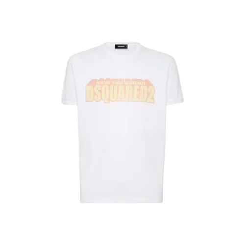 DSQUARED 2 Белый Мужской T-Рубашки