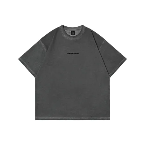 JUNGLE TIGER T-рубашка унисекс Dirty угольно-черная