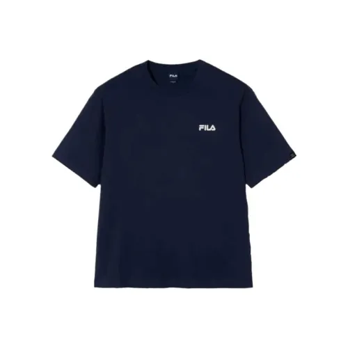 FILA Linear T Рубашка Унисекс Глубокий морской синий DNA