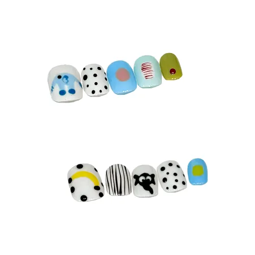 THE CABB SOUL Cute Must Win Синий Пятно Короткий Круглый Синий Jump Цвет Милый