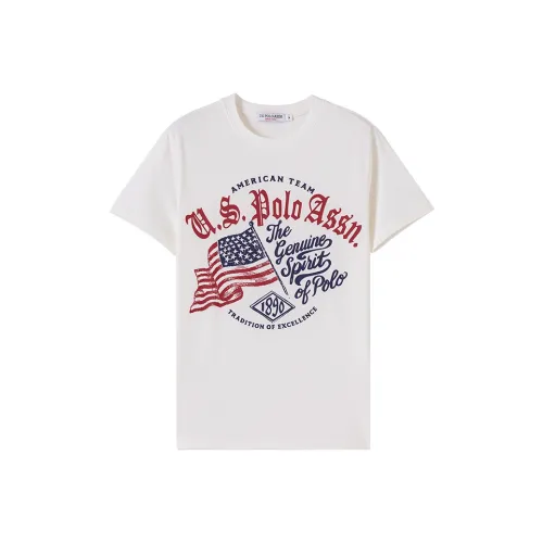 U.S. POLO ASSN. Чисто Белые Мужские T-Рубашки