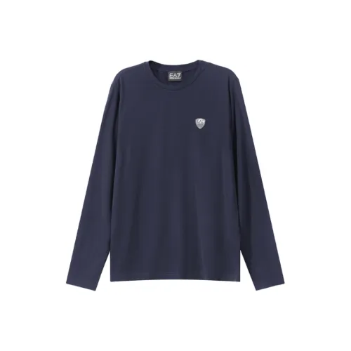 EMPORIO ARMANI EA7 FW24 T Рубашка Мужская Темно-синяя