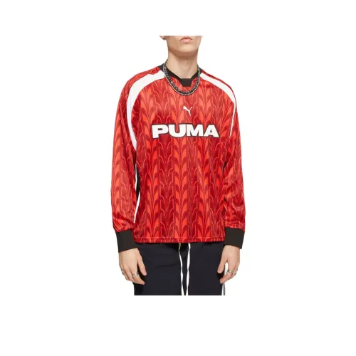 PUMA Red Men's T-Shirts PUMA Красные Мужские Футболки