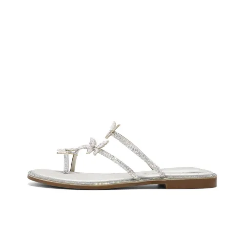 Белль Слипоны Женские Серебряные