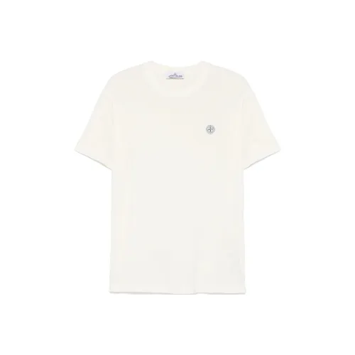 STONE ISLAND Белая Мужская T-Рубашка