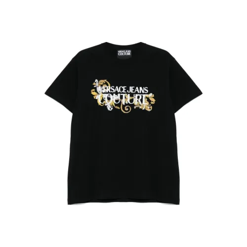 VERSACE JEANS COUTURE SS25 T-Shirt Мужской Черный