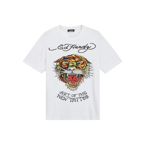 Ed Hardy Белый Мужской T-Рубашки