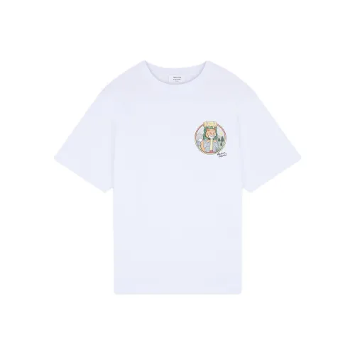 Maison Kitsune Белая Мужская T-Рубашка