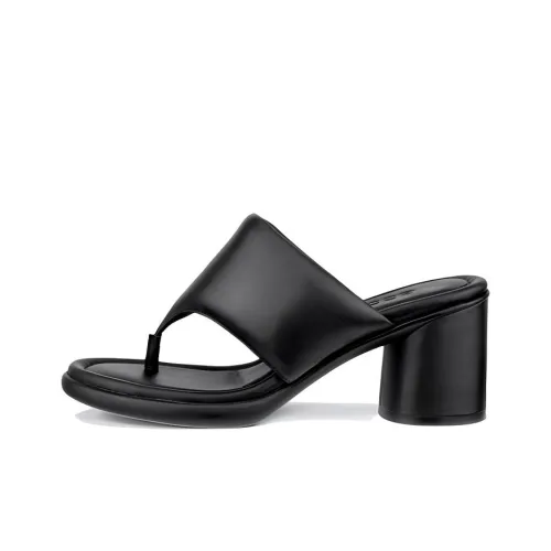 Ecco Шлепанцы 5,5 см Женские Черные